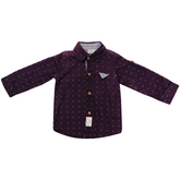 Kids Boys Shirt Full Sleeve Dot Print | Little Darling